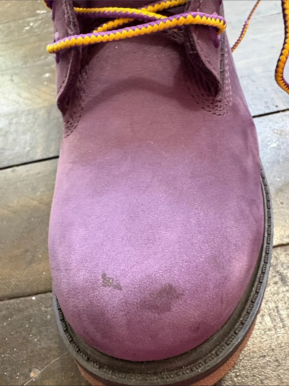 Timberland Kids Purple and Yellow Lace-Up Waterproof Boot